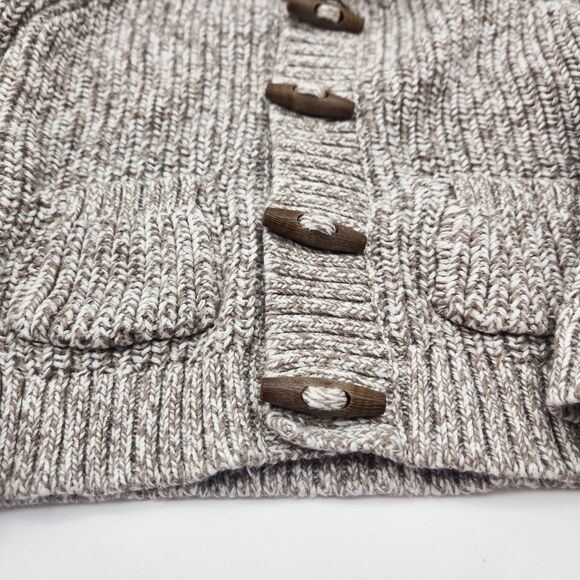 OshKosh Bgosh Toggle Button Knit Shawl Collar Cardigan Sweater Oatmeal Beige 24M - Picture 2 of 7